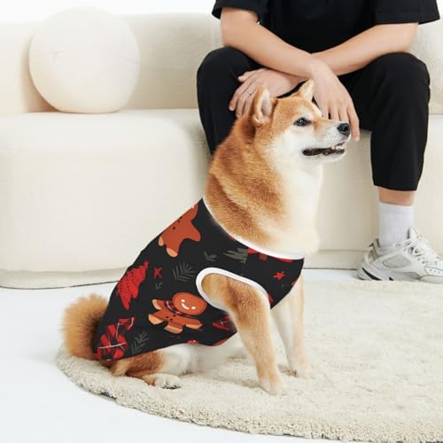 CSIVKEJ Hunde-T-Shirt mit Lebkuchenmann-Motiv, für Katzen und Hunde, weich, niedlich, für kleine und mittelgroße Hunde CSIVKEJ Hunde-T-Shirt mit Lebkuchenmann-Motiv, für Katzen und Hunde, weich, niedlich, für kleine und mittelgroße Hunde von CSIVKEJ