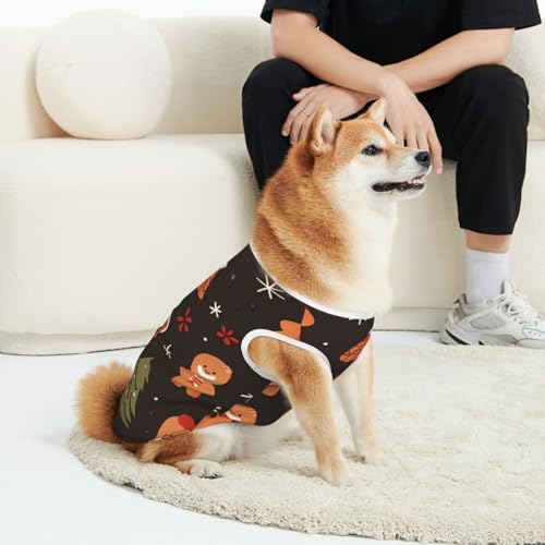 CSIVKEJ Hunde-T-Shirt mit Lebkuchenmann-Motiv, für Katzen und Hunde, weich, niedlich, für kleine und mittelgroße Hunde CSIVKEJ Hunde-T-Shirt mit Lebkuchenmann-Motiv, für Katzen und Hunde, weich, niedlich, für kleine und mittelgroße Hunde von CSIVKEJ