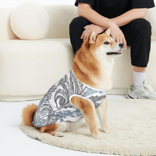 CSIVKEJ Weißes Paisleymuster für Katzen und Hunde, weich, niedlich, Welpenweste, für kleine, mittelgroße und große Hunde CSIVKEJ Weißes Paisleymuster für Katzen und Hunde, weich, niedlich, Welpenweste, für kleine, mittelgroße und große Hunde von CSIVKEJ