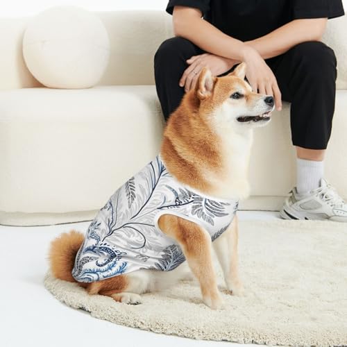 CSIVKEJ Weißes Paisleymuster für Katzen und Hunde, weich, niedlich, Welpenweste, für kleine, mittelgroße und große Hunde CSIVKEJ Weißes Paisleymuster für Katzen und Hunde, weich, niedlich, Welpenweste, für kleine, mittelgroße und große Hunde von CSIVKEJ