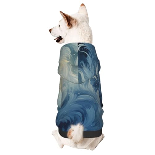 Flowers Chic 3D Hunde-Kapuzenpullover für kleine Haustiere, ein gemütliches Kostüm für stilvolle Welpen, Cosplay, Delight S von CSIVKEJ