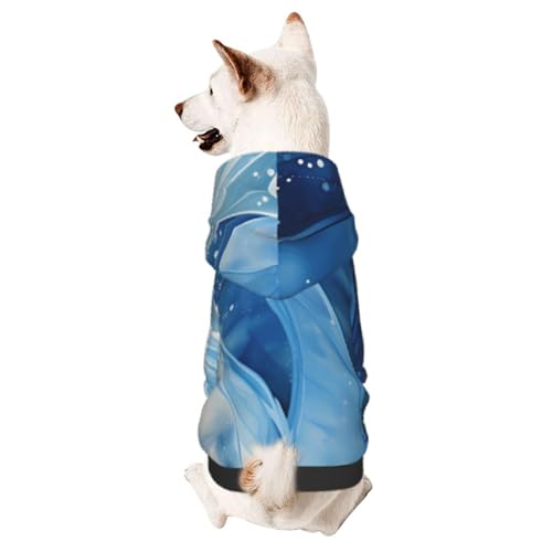 Flowers Chic 3D-Hunde-Kapuzenpullover für kleine Haustiere, ein gemütliches Kostüm für stilvolle Welpen, Cosplay, Größe XL von CSIVKEJ