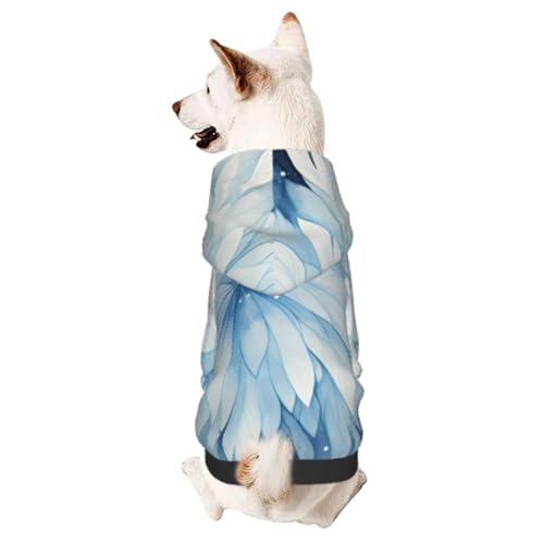 Flowers Chic 3D-Hunde-Kapuzenpullover für kleine Haustiere, ein gemütliches Kostüm für stilvolle Welpen, Cosplay, Größe XS von CSIVKEJ