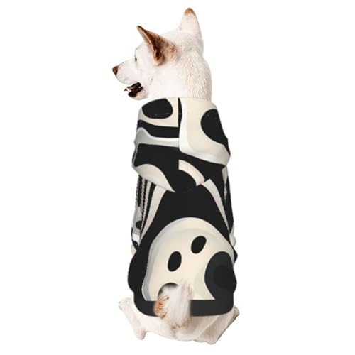 Schicker 3D-Hunde-Kapuzenpullover mit Kuh-Aufdruck für kleine Haustiere, ein gemütliches Kostüm für stilvolle Welpen, Cosplay, Delight L von CSIVKEJ