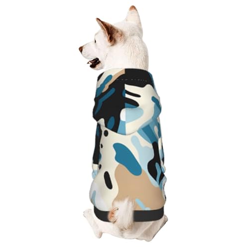 Schicker 3D-Hunde-Kapuzenpullover mit Kuh-Aufdruck für kleine Haustiere, ein gemütliches Kostüm für stilvolle Welpen, Cosplay, Delight L von CSIVKEJ