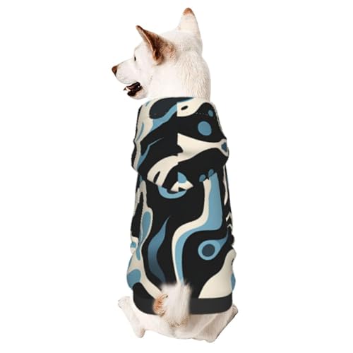 Schicker 3D-Hunde-Kapuzenpullover mit Kuh-Aufdruck für kleine Haustiere, ein gemütliches Kostüm für stilvolle Welpen, Cosplay, Delight XL von CSIVKEJ