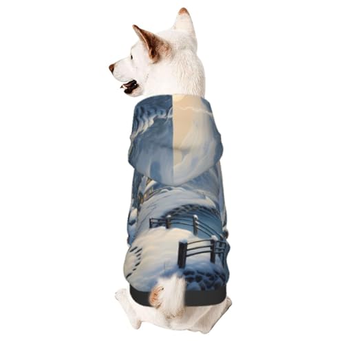 Schneemann Chic 3D-Hunde-Kapuzenpullover für kleine Haustiere, ein gemütliches Kostüm für stilvolle Welpen, Cosplay, Delight, XS von CSIVKEJ