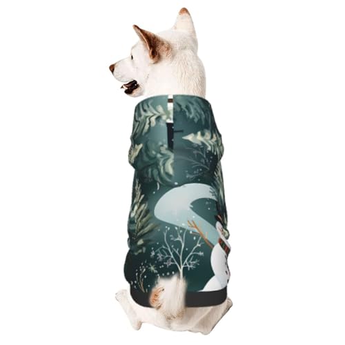Schneemann Chic 3D-Hunde-Kapuzenpullover für kleine Haustiere, ein gemütliches Kostüm für stilvolle Welpen, Cosplay, Delight L von CSIVKEJ