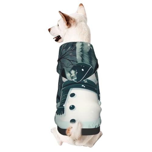 Schneemann Chic 3D-Hunde-Kapuzenpullover für kleine Haustiere, ein gemütliches Kostüm für stilvolle Welpen, Cosplay, Delight S von CSIVKEJ