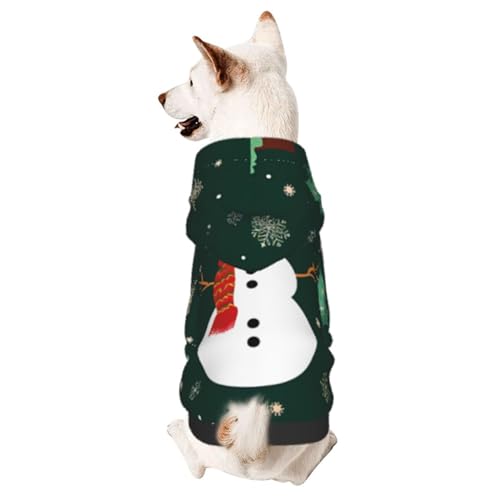 Schneemann Chic 3D-Hunde-Kapuzenpullover für kleine Haustiere, ein gemütliches Kostüm für stilvolle Welpen, Cosplay, Delight S von CSIVKEJ