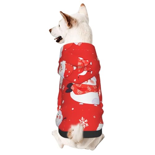 Weihnachtliche Schneeflocke, schicker 3D-Hunde-Kapuzenpullover für kleine Haustiere, ein gemütliches Kostüm für stilvolle Welpen, Cosplay, Delight L von CSIVKEJ