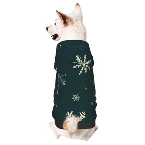 Weihnachtliche Schneeflocke, schicker 3D-Hunde-Kapuzenpullover für kleine Haustiere, ein gemütliches Kostüm für stilvolle Welpen, Cosplay, Delight L von CSIVKEJ