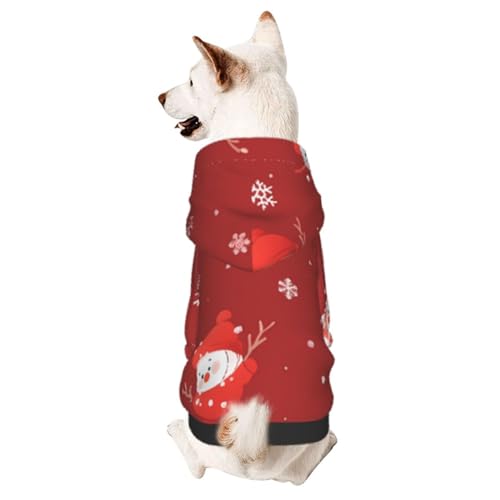 Weihnachtliche Schneeflocke, schicker 3D-Hunde-Kapuzenpullover für kleine Haustiere, ein gemütliches Kostüm für stilvolle Welpen, Cosplay, Delight M von CSIVKEJ