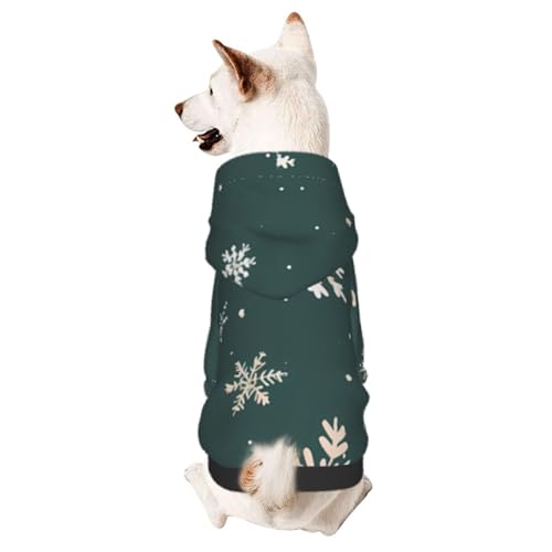 Weihnachtliche Schneeflocke, schicker 3D-Hunde-Kapuzenpullover für kleine Haustiere, ein gemütliches Kostüm für stilvolle Welpen, Cosplay, Delight XS von CSIVKEJ