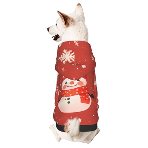 Weihnachtliche Schneeflocke, schicker 3D-Hunde-Kapuzenpullover für kleine Haustiere, ein gemütliches Kostüm für stilvolle Welpen, Cosplay, Delight XXL von CSIVKEJ