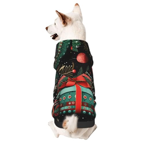 Weihnachtlicher schicker 3D-Hunde-Kapuzenpullover für kleine Haustiere, ein gemütliches Kostüm für stilvolle Welpen, Cosplay, Delight M von CSIVKEJ