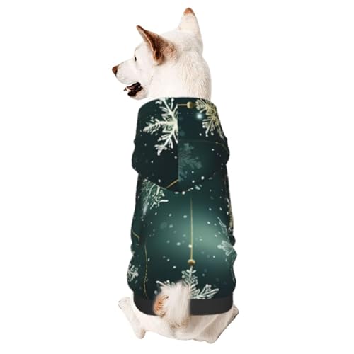 snowflakes Schicker 3D-Hunde-Kapuzenpullover für kleine Haustiere, ein gemütliches Kostüm für stilvolle Welpen, Cosplay, Delight L von CSIVKEJ