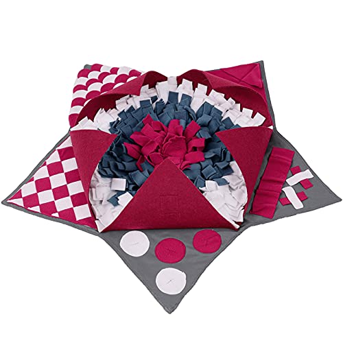 Schnüffelmatte für Hunde, Haustier-Schnüffelmatte, Nasengeruch, Training, Schnüffelpad, Hunde-Puzzle-Spielzeug, langsames Füttern, Futternapf, Lebensmittelspender, Teppich, waschbar, 72 x 72 cm, Schnüffelmatte für Hunde, Haustier-Schnüffelmatte, Nasengeruch, Training, Schnüffelpad, Hunde-Puzzle-Spielzeug, langsames Füttern, Futternapf, Lebensmittelspender, Teppich, waschbar, 72 x 72 cm, von CSSHNL