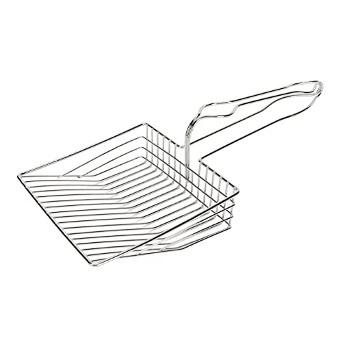 CSXMONEY Metall-Katzenstreuschaufel, antihaftbeschichtet, Metall, Katzenkotschaufel, einfaches Reinigungswerkzeug (1 cm Sockel) von CSXMONEY