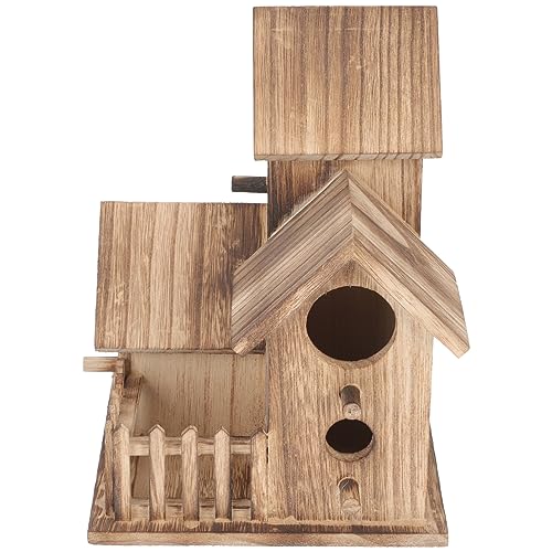 Vogelhaus, 20 x 15 x 15 cm große Vogelbox aus Holz, für den Außenbereich, hängendes Vogelhaus, für kleine Wildvögel Vogelhaus, 20 x 15 x 15 cm große Vogelbox aus Holz, für den Außenbereich, hängendes Vogelhaus, für kleine Wildvögel von CSXMONEY