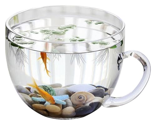 CSYQPDMBDL Kugelaquarium, Goldfischglas, Fischglas mit Griff, transparent, verdickt, Tischplatte, Aquarium, Tischdekoration CSYQPDMBDL Kugelaquarium, Goldfischglas, Fischglas mit Griff, transparent, verdickt, Tischplatte, Aquarium, Tischdekoration von CSYQPDMBDL
