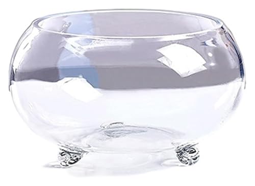 CSYQPDMBDL Kugelaquarium, Goldfischglas, Verdicktes transparentes Glasbecken Schildkrötenbecken Heim Wohnzimmer Büro Desktop Aquarien(X-Small) von CSYQPDMBDL