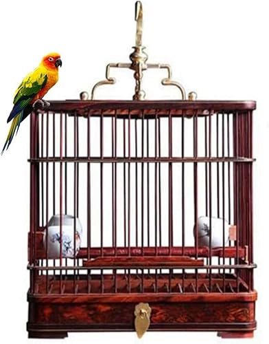 Vogelkäfig, Vogelkäfig, Käfig für Vögel, quadratisch, Käfig für Schubladen, Käfig für Vögel, Käfig für Vögel unten, Vogelkäfig aus Holz, Papagei, Vogelkäfig (23 x 35,5 cm) von CSYQPDMBDL