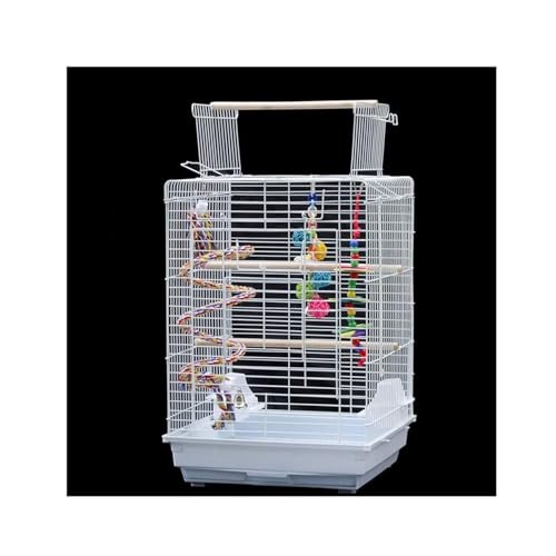 Vogelkäfig, Vogelkäfig, aus Eisen, übergroß, für Zuchtvögel, Balkon, Wohnzimmer, großes Haus für Vögel, Zubehör für Haustiere (40 x 40 x 59 cm) von CSYQPDMBDL