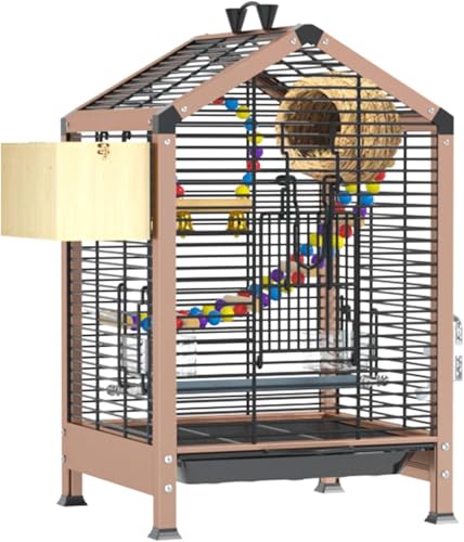 Vogelkäfig, Vogelkäfig, aus Metall, für Haustiere, mit Rollständer und Bodenplatte für Nymphensittiche und Unzertrennliche Vogelkäfig, Vogelkäfig, aus Metall, für Haustiere, mit Rollständer und Bodenplatte für Nymphensittiche und Unzertrennliche von CSYQPDMBDL