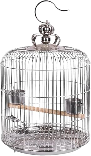 Vogelkäfig, Vogelkäfig, hängender Vogelkäfig, mit Halterung, für kleine Papageien, Kanarienvögel, Wellensittiche, Finken, Aras, Nymphensittiche (40 x 40 x 67 cm) von CSYQPDMBDL