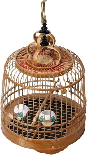 Vogelkäfig, Vogelkäfig, zum Aufhängen, leicht zu demontieren, runder Vogelkäfig mit Schublade von CSYQPDMBDL