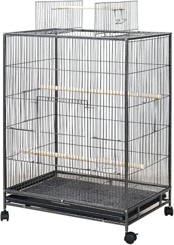 Vogelkäfig Vogelkäfig Tragbarer Hängender Vogelkäfig für Papageien, Sittiche, Sittiche, Flugsitzstangen Vogelkäfig Vogelkäfig Tragbarer Hängender Vogelkäfig für Papageien, Sittiche, Sittiche, Flugsitzstangen von CSYQPDMBDL