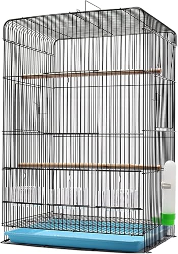 Vogelkäfig Vogelkäfig Tragbarer Vogelkäfig für Draußen zum Aufhängen für Papageien, Sittiche, Nymphensittiche, Unebenheiten, Tauben, Flugsitzstangen (Dunkelgrün) von CSYQPDMBDL