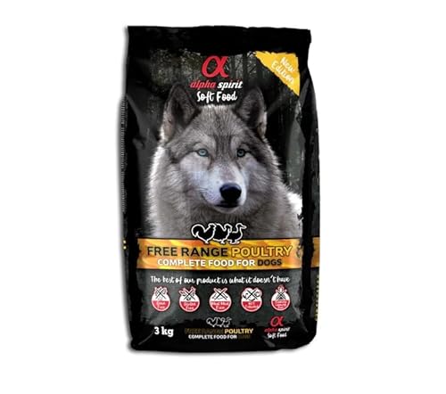 Alpha Spirit Geflügel Halbnassfutter für Hunde (3 kg) von CT-TRONICS