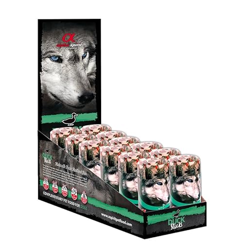 Alpha Spirit Ristra Stick Snack für Hunde, Box mit 12 x 16 Stück, insgesamt 192 Riegel (Ente) von CT-TRONICS