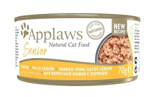 Applaws Nassfutter für Katzen, 24 Dosen x 70 g, verschiedene Geschmacksrichtungen, Senior Kätzchen, alle Altersgruppen (Senior-Huhn) von CT-TRONICS