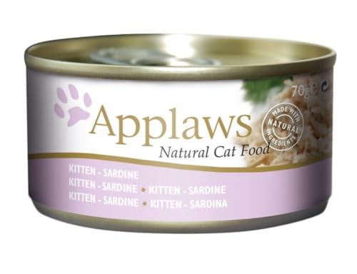 Applaws Nassfutter für Katzen, 24 Dosen x 70 g, verschiedene Geschmacksrichtungen, ältere Kätzchen, alle Altersgruppen (Sardine Kätzchen) von CT-TRONICS