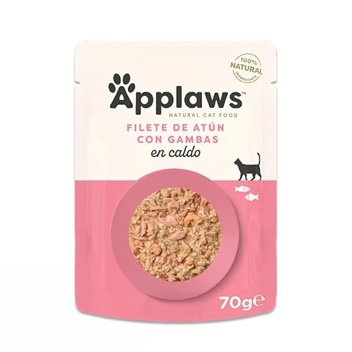 Applaws Nassfutter für Katzen 12 Beutel X 70 Gr Verschiedene Geschmacksrichtungen (Thunfisch & Pazifische Garnelen) von CT-TRONICS