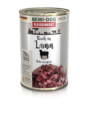Bewi Dog Nassfutter für Hunde, 6 x 400 g (Lamm) von CT-TRONICS