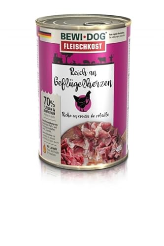 Bewi Dog Nassfutter für Hunde, 6 x 400 g (Vogelherzen) von CT-TRONICS