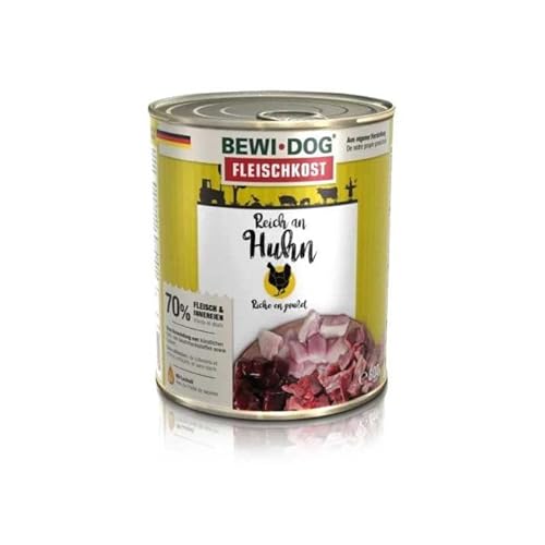 Bewi Dog Nassfutter für Hunde, 6 x 800 g (Huhn) von CT-TRONICS