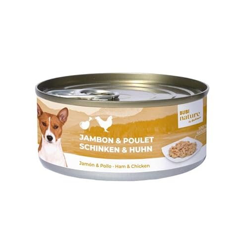 Bubi Nature komplettes Nassfutter für Hunde, 12 x 150 g (Schinken und Hühnchen, 150 g) von CT-TRONICS