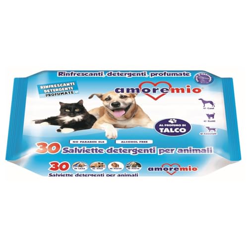 CT-TRONICS Amoremio Feuchttücher für Hunde und Katzen | verschiedene Düfte | 10 x 40 Tücher | (Taschentücher (30 Stück) von CT-TRONICS