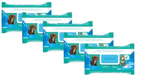 CT-TRONICS Freedog Feuchttücher für Hunde und Katzen, 5 Stück, 40 Stück (okular) von CT-TRONICS