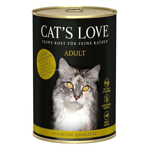 Cat'S Love | Nassfutter für Katzen | 6 x 400 g | (Kalb und Truthahn) von CT-TRONICS
