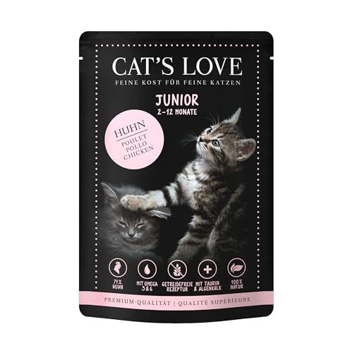Cat'S Love Nassfutter für Katzen | verschiedene Beutel | 12 x 85 g | (Hühnchen Kitten) von CT-TRONICS