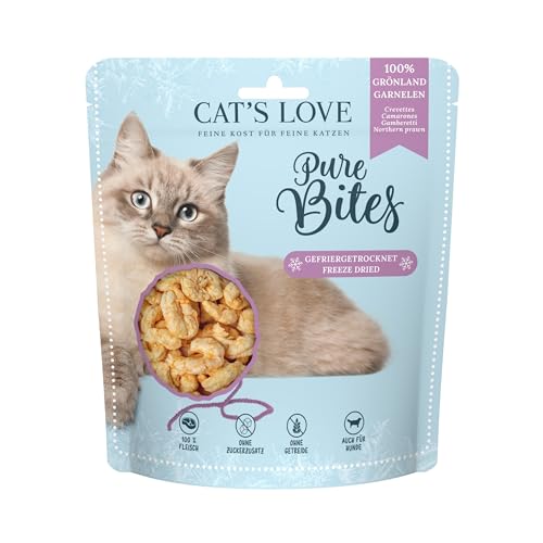 Cat'S Love Snacks für gesunde, gefriergetrocknete Lebensmittel, verschiedene Geschmacksrichtungen, Garnelen, 3 x 30 g von CT-TRONICS