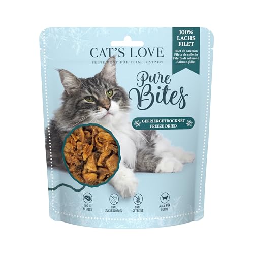 Cat'S Love Snacks für gesunde, gefriergetrocknete Lebensmittel, verschiedene Geschmacksrichtungen, Lachs, 3 x 50 g von CT-TRONICS