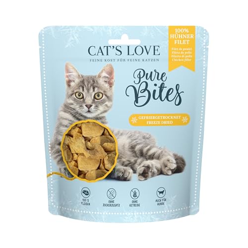 Cat'S Love Snacks für gesunde, gefriergetrocknete Snacks | verschiedene Geschmacksrichtungen | (Hühnchen 3 x 40 g) von CT-TRONICS