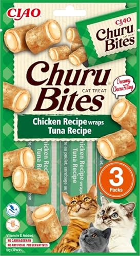 Churu Bites Snack für Katzen, 12 x 3 x 10 g (Thunfisch) von CT-TRONICS